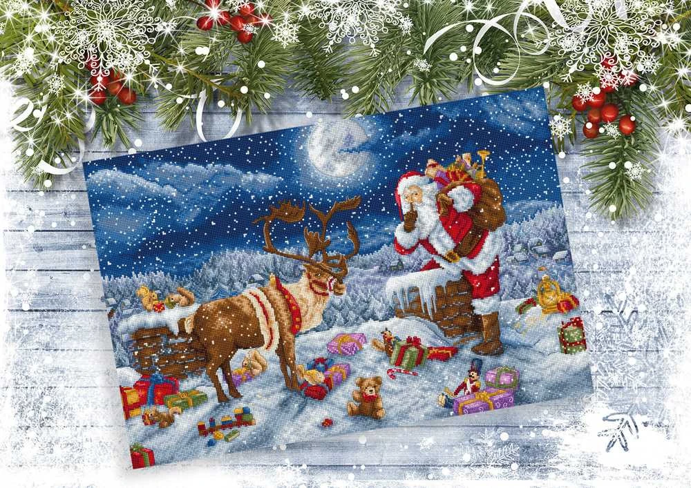 Letistitch Kryželių siuvinėjimo rinkinys "Tyli naktis - dovana" 43 x 29 cm SLETIL9958