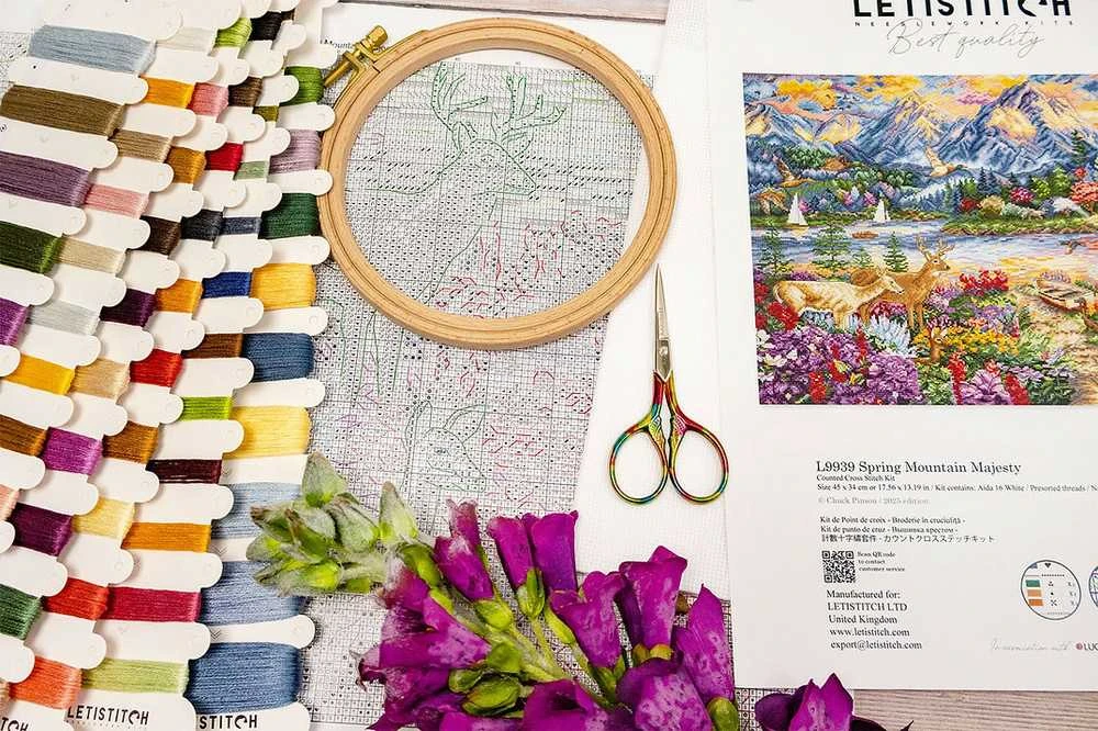 Letistitch Kryželiu siuvinėjimo rinkinys "Pavasario kalnų didybė" 45x34cm SLETIL9939
