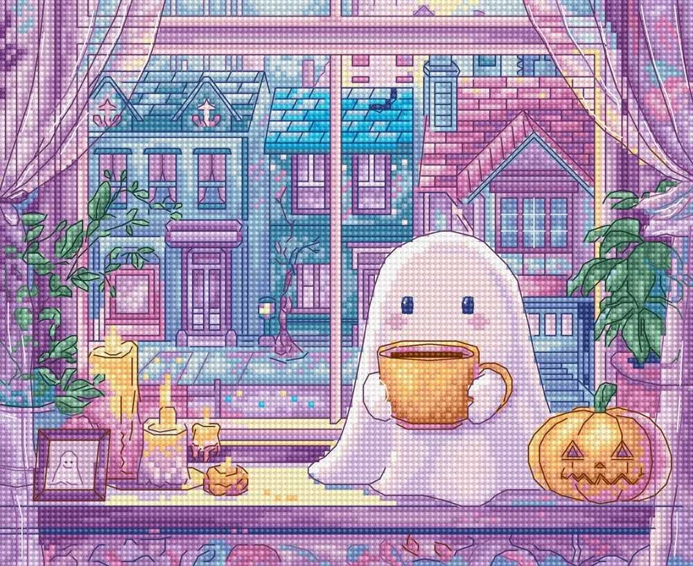 Letistitch Kryželiu siuvinėjimo rinkinys "Moliūginių Latte Naktys" 20x17 cm SLETIL9962