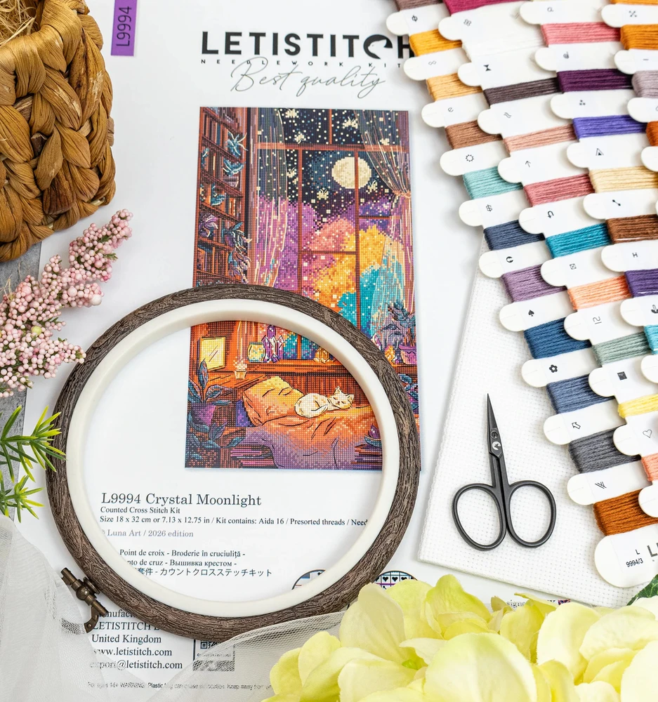 Letistitch Ristinukų rinkinys "Kristalinė mėnesiena" 18 x 32 cm SLETIL9994