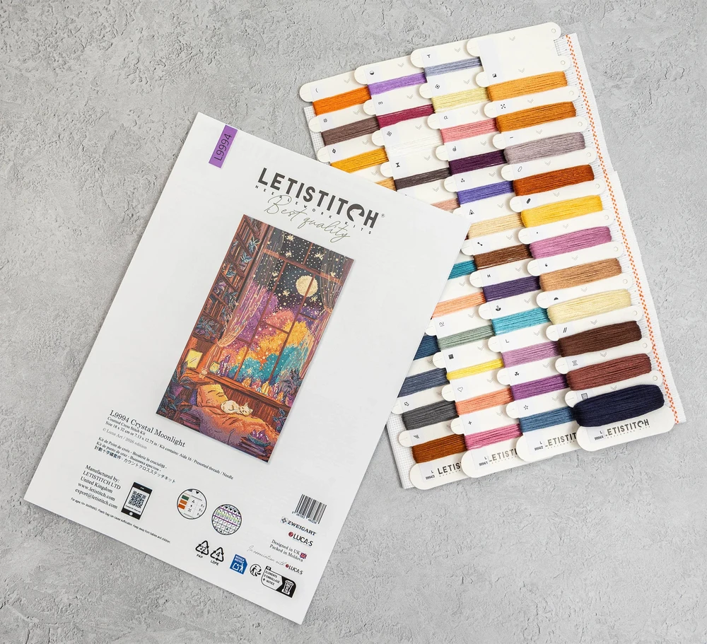 Letistitch Ristinukų rinkinys "Kristalinė mėnesiena" 18 x 32 cm SLETIL9994