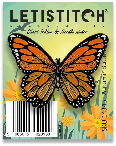 Letistitch Magnetinis adatų laikiklis siuvinėjimui „Autumn Butterfly“, 40 x 30 mm