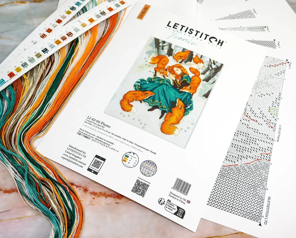 Letistitch Siuvinėjimo kryželiu rinkinys "Liepsna" 23x29 cm LI63-00