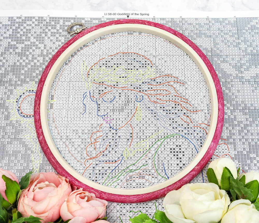 Letistitch Siuvinėjimo kryželiu rinkinys "Pavasario deivė" 36x19 cm LI58-00