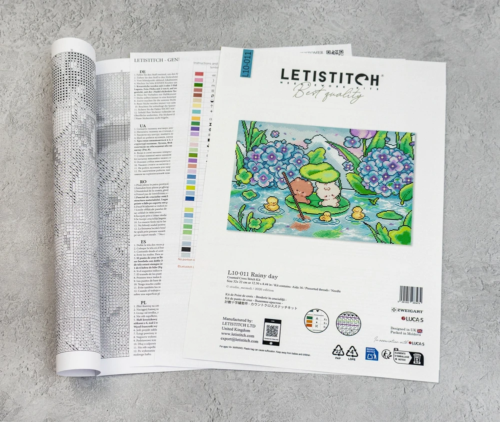 Letistitch Siuvinėjimo kryželiu rinkinys "Lietinga diena" 32x22 cm LI10-011