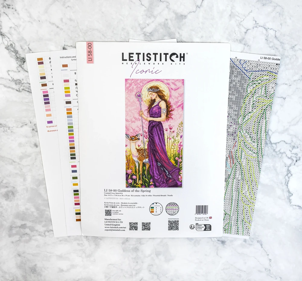 Letistitch Siuvinėjimo kryželiu rinkinys "Pavasario deivė" 36x19 cm LI58-00