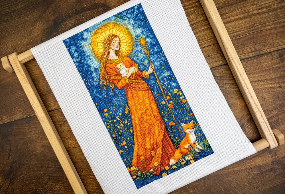 Letistitch Siuvinėjimo kryželiu rinkinys „Rudens deivė“ 20x37 cm LI55-00