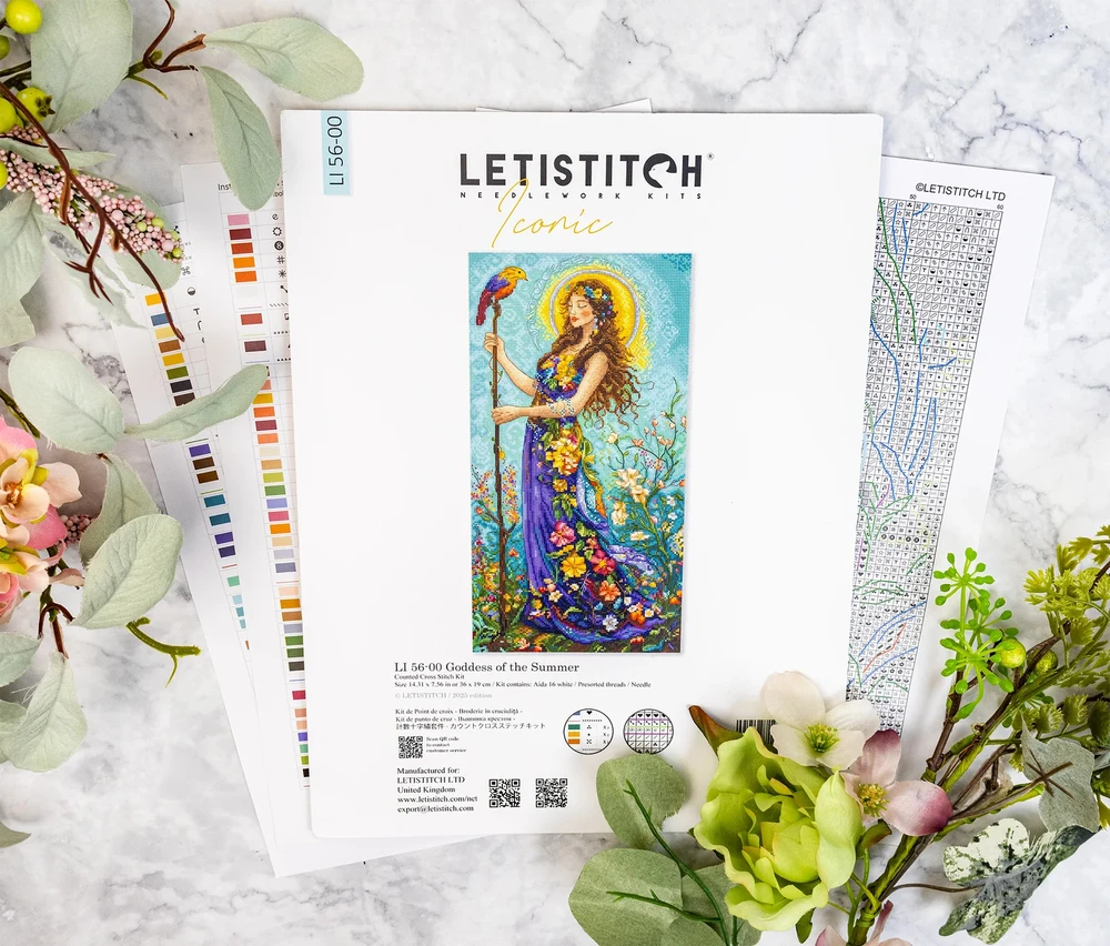 Letistitch Siuvinėjimo kryželiu rinkinys "Vasaros deivė" 36x19 cm LI56-00