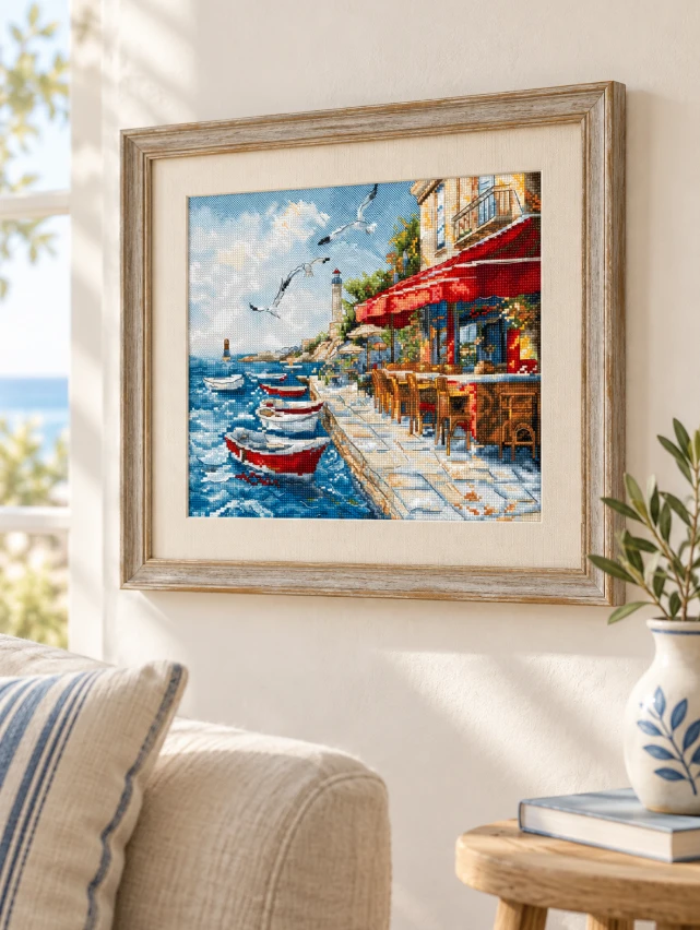 Letistitch Kryželiu siuvinėjimo rinkinys "Uosto vėjas" 24x20 cm SLETIL9986