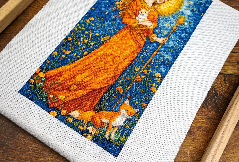 Letistitch Siuvinėjimo kryželiu rinkinys „Rudens deivė“ 20x37 cm LI55-00