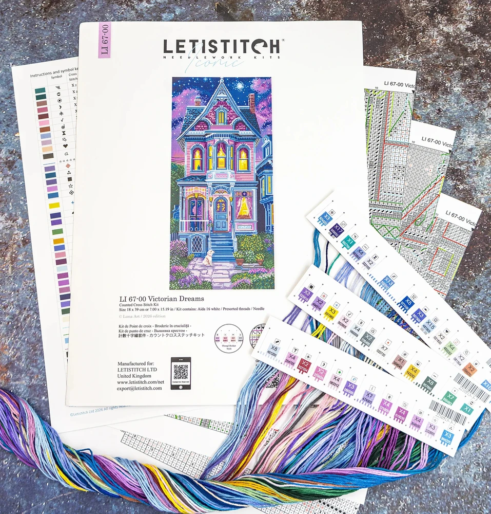 Letistitch Kryželiu siuvinėjimo rinkinys "Viktorijos sapnai" 18x39 cm LI67-00