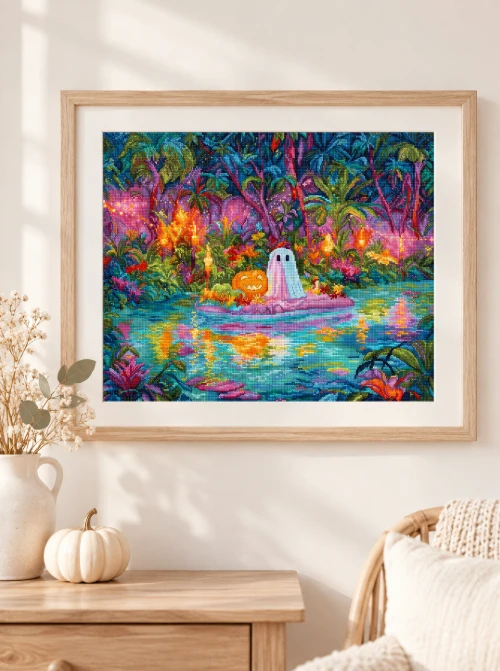 Letistitch Ristinukė "Glow Ghost Cove" 36x29 cm SLETIL9989
