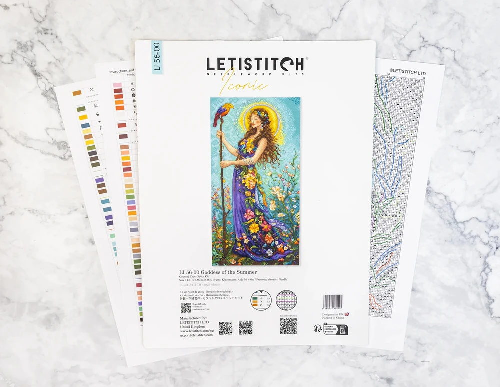 Letistitch Siuvinėjimo kryželiu rinkinys "Vasaros deivė" 36x19 cm LI56-00