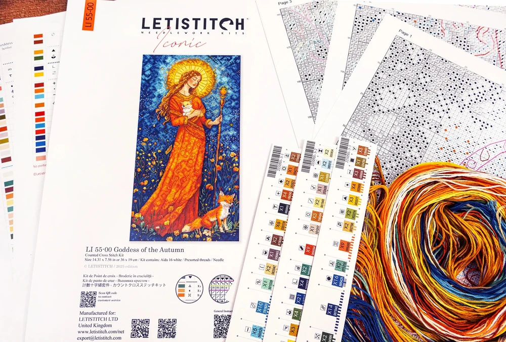 Letistitch Siuvinėjimo kryželiu rinkinys „Rudens deivė“ 20x37 cm LI55-00