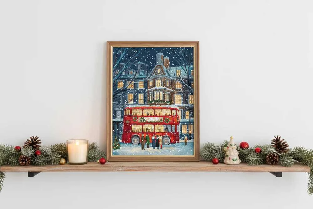 Letistitch Kryželiu siuvinėjimo rinkinys "Londono Kalėdos" 19 x 27 cm SLETIL9982