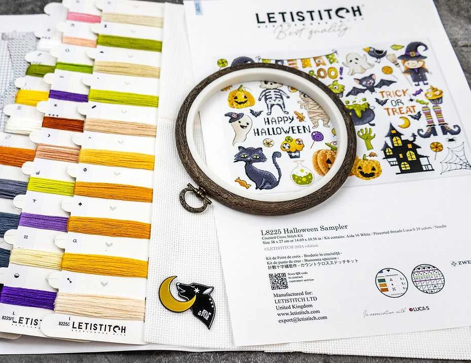 Letistitch Kryželiu siuvinėjimo rinkinys „Halloween Sampler“ 38x27m SLETIL8225