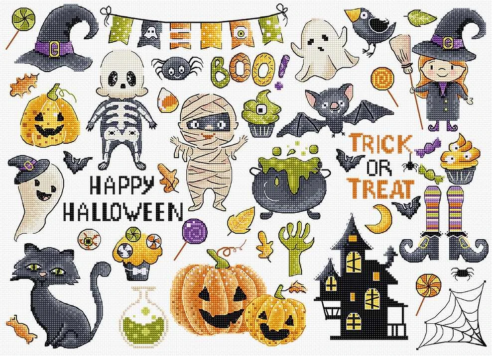 Letistitch Kryželiu siuvinėjimo rinkinys „Halloween Sampler“ 38x27m SLETIL8225