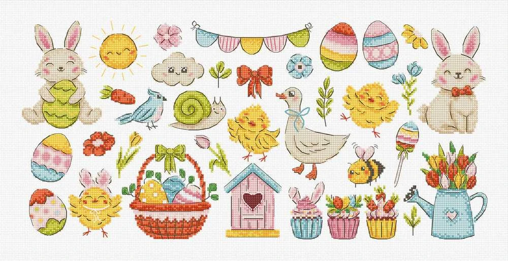 Letistitch Siuvinėjimo kryželiu rinkinys "Velykų raštas" 40 x 19 cm SLETIL9980