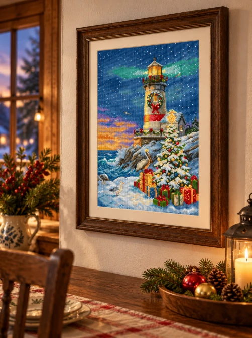 Letistitch Siuvinėjimo kryželiu rinkinys "Kalėdų švyturys" 23 x 32 cm SLETIL9993