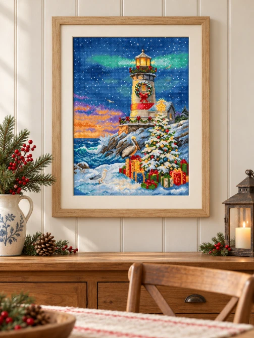 Letistitch Siuvinėjimo kryželiu rinkinys "Kalėdų švyturys" 23 x 32 cm SLETIL9993