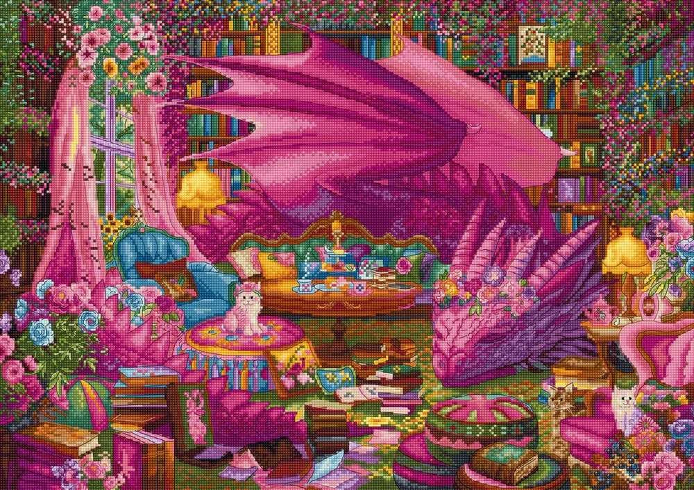 Letistitch Siuvinėjimo kryželiu rinkinys "Skaitymo sritis" 45×32 cm SLETIL9970