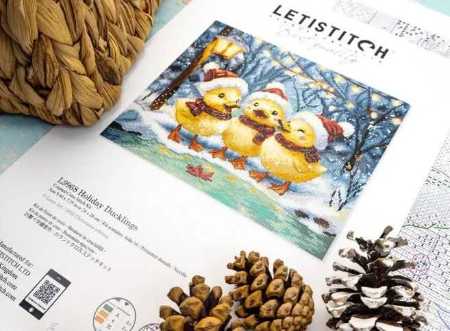 Letistitch Kryželiu siuvinėjimo rinkinys "Šventiniai ančiukai" 24 x 20 cm SLETIL9968