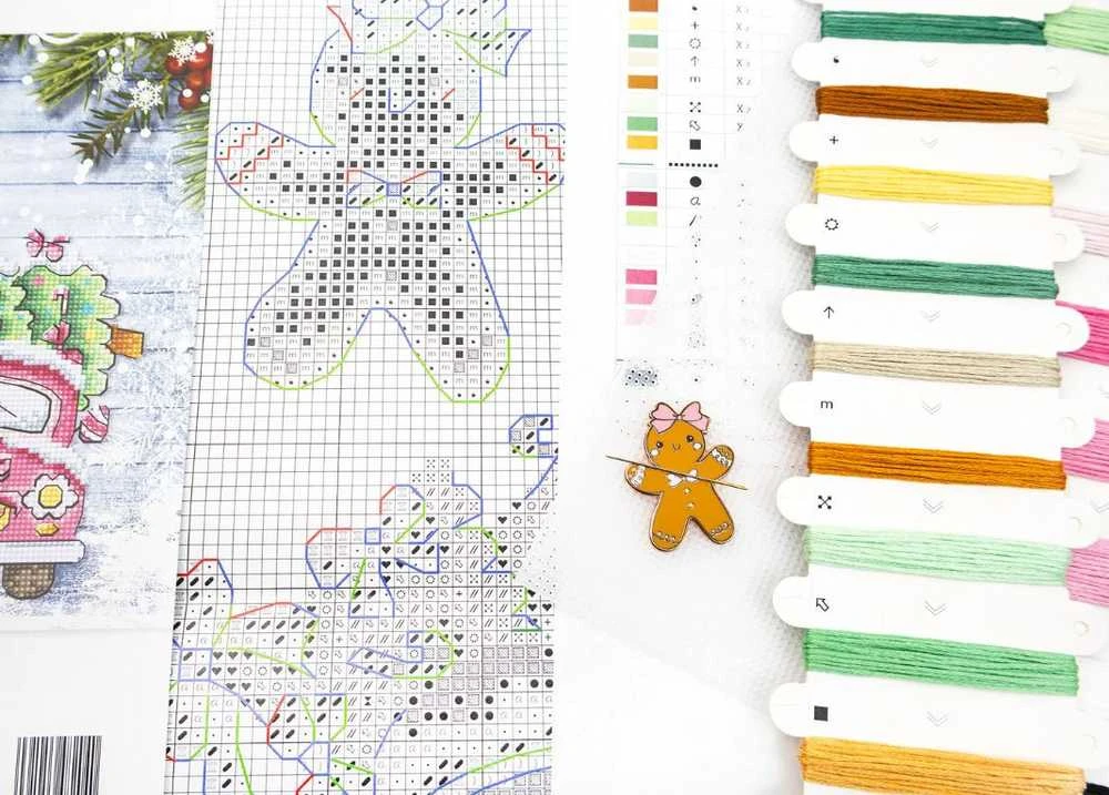 Letistitch Ristinukai rinkinys "Kalėdiniai papuošalai" 9 cm (6 vnt.) SLETIL9969