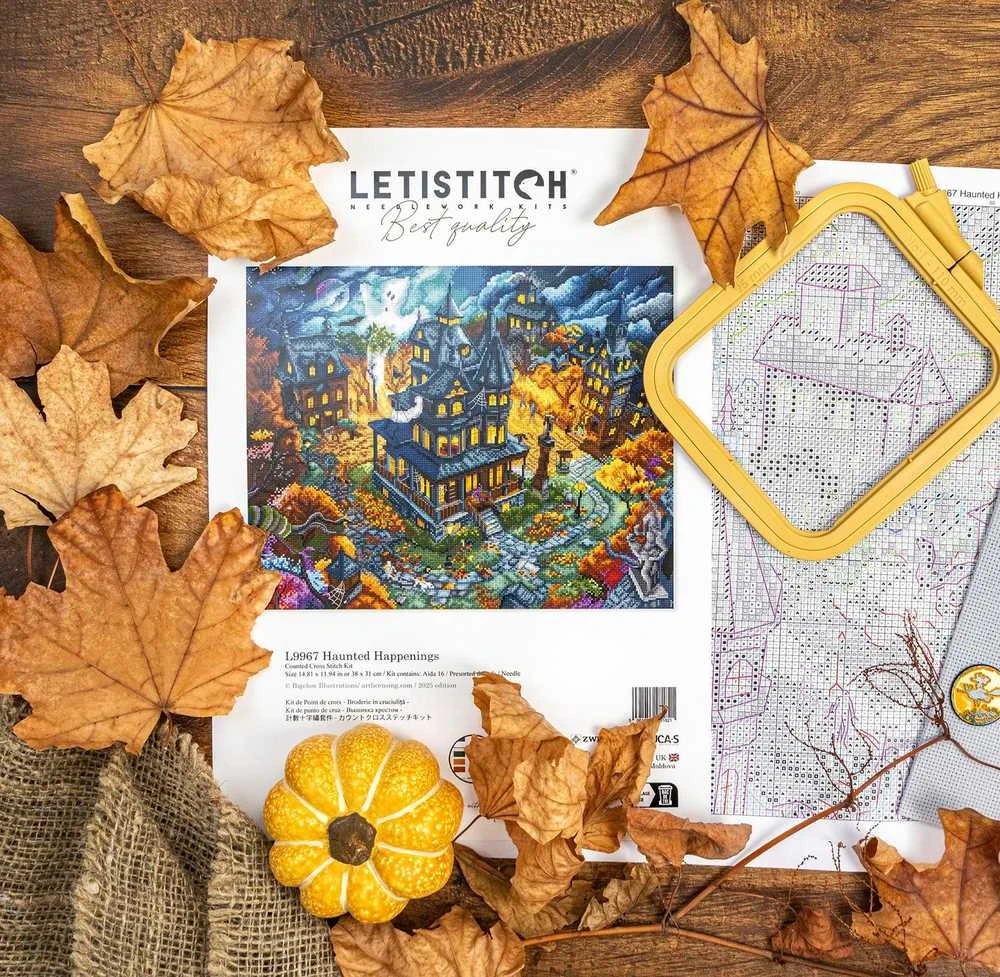 Letistitch Siuvinėjimo kryželiu rinkinys "Haunted Happenings" 38x31cm SLETIL9967