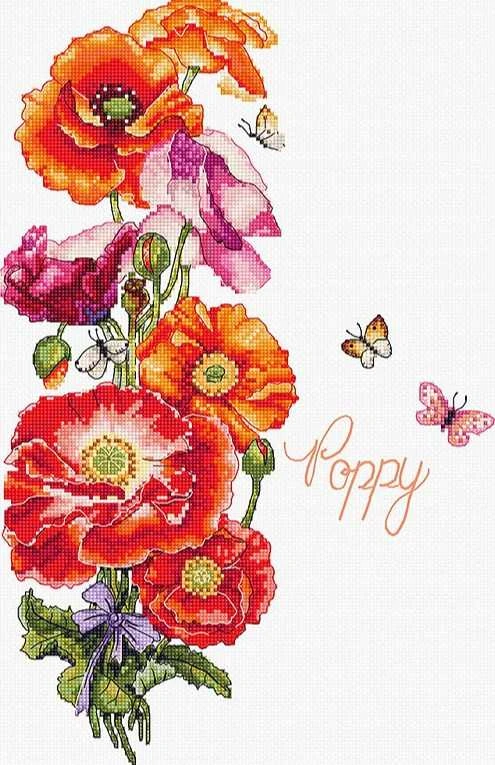 LetiStitch luca S Poppy 35x22 cm SLETIL8075