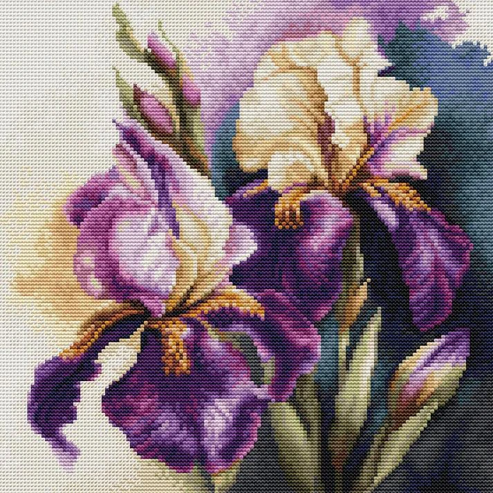 luca S Skaičiuojamojo kryžiaus dygsnio rinkinys "Iris Burgermeister" 22x22cm SB7023