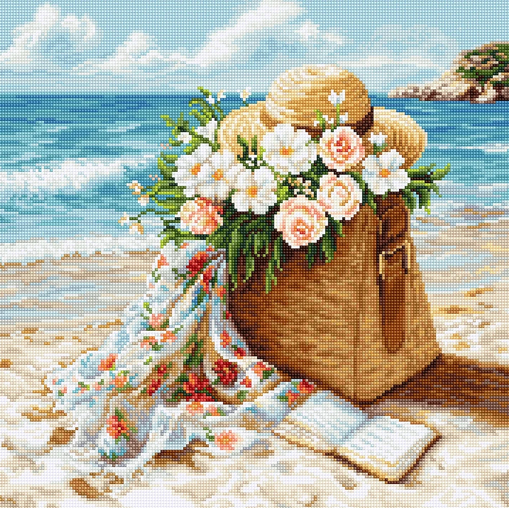 luca S Petit Point rinkinys "Azure beach" 18 x 18 cm SG735