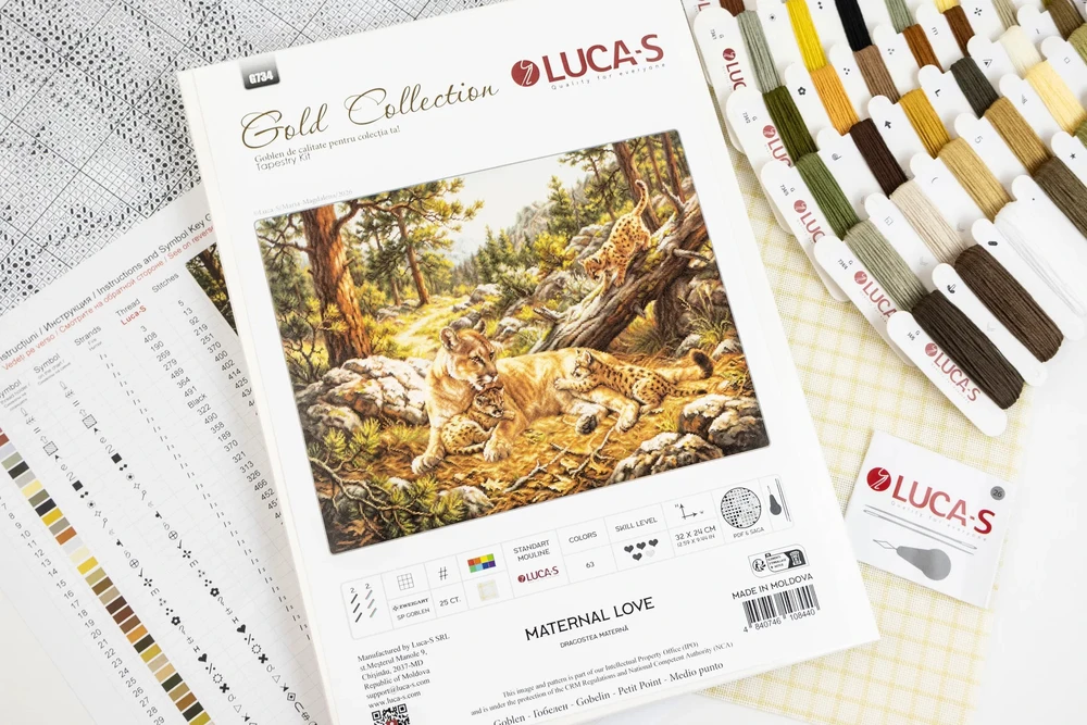 luca S Petit Point rinkinys "Motinos meilė" 32 x 24 cm SG734