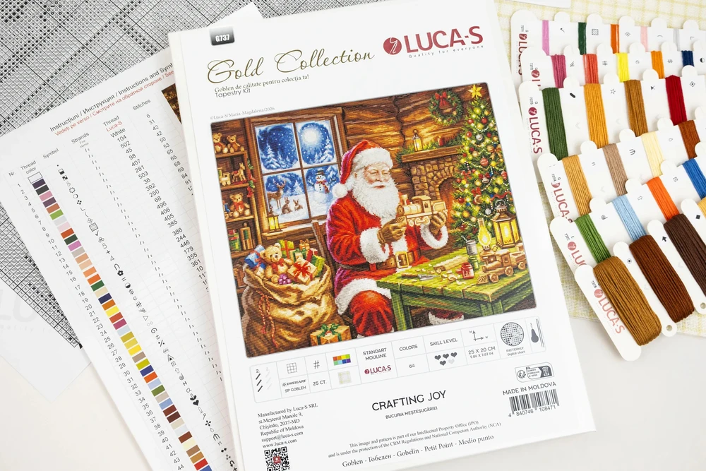 luca S Petit Point rinkinys "Crafting Joy" 25 x 20 cm SG737