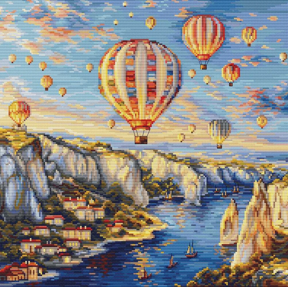 luca S Siuvinėjimo kryželiu rinkinys "Cappadocia" 30x30cm SBU5082