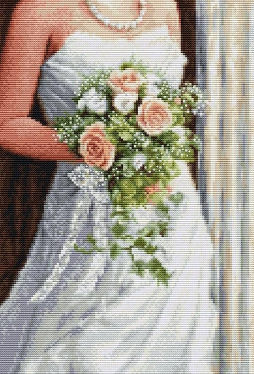 luca S Siuvinėjimo kryželiu rinkinys Nuotaka 19x28cm SBU5023