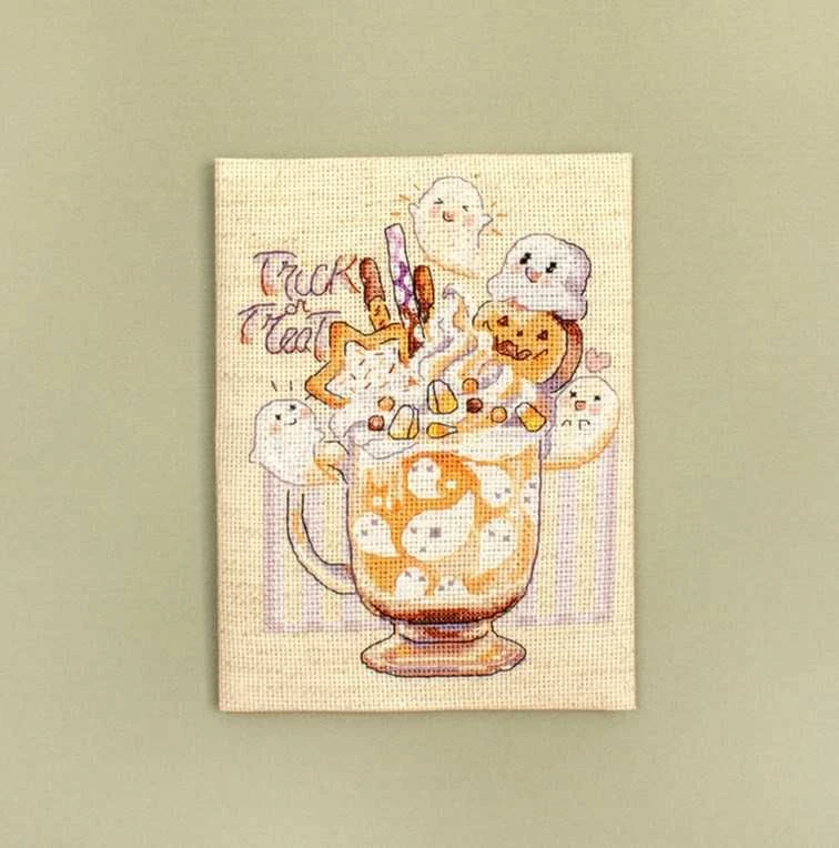 LetiStitch luca S Siūlų kryželiu rinkinys "Saldainiai ar gudrybės" 13x17cm SLETIL8810