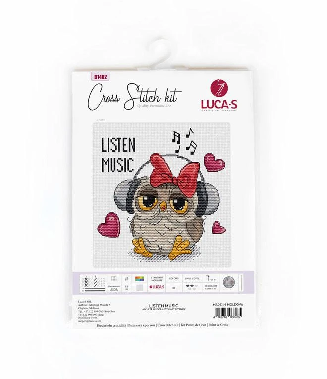 luca S Kryželių siuvinėjimo rinkinys Listen Music SB1402