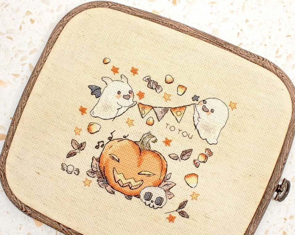 LetiStitch luca S Siūlų kryželiu rinkinys "Boo To You" 15x14cm SLETIL8814