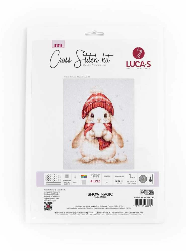 luca S Kryželiu siuvinėjimo rinkinys "Snow Magic" 16x19cm SB1418