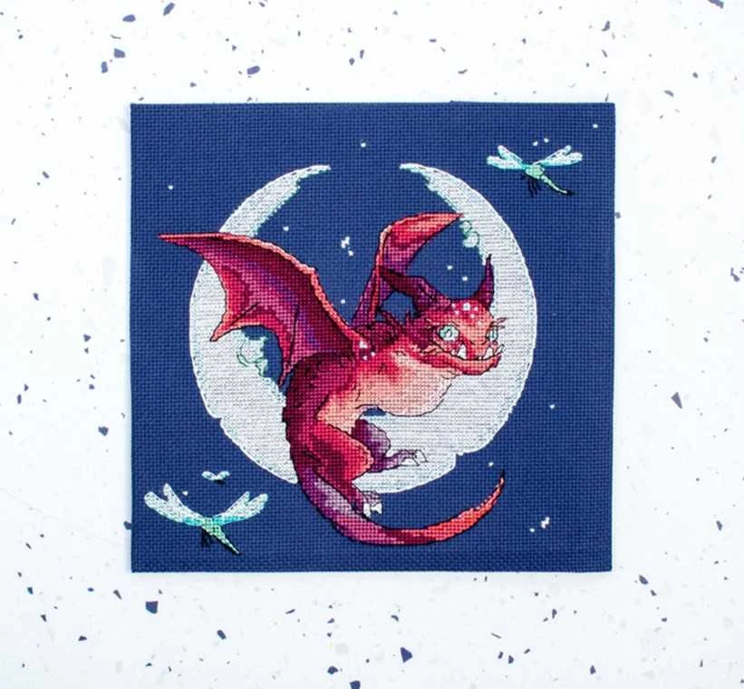 LetiStitch luca S Skaičiuotas kryžiaus dygsnio rinkinys "Drakonas" 20x19cm SLETIL8800