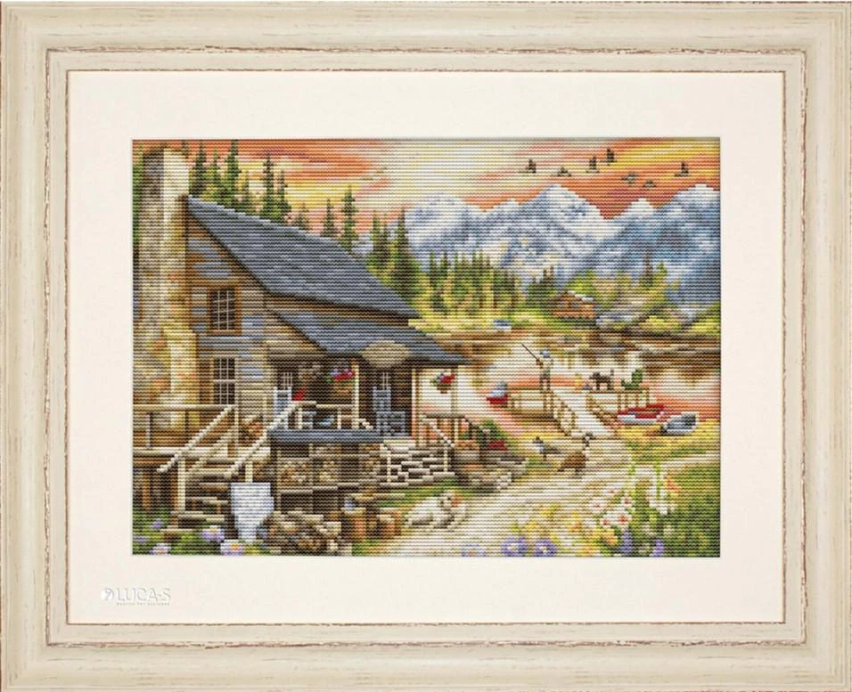 luca S Kryželiu siuvinėjimo rinkinys „Log Cabin General Store (mažo formato versija)“ 30.5x22 cm SBU5020