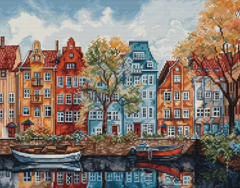 luca S Skaičiuotas kryžiaus dygsnio rinkinys "Kopenhaga" 30x24cm SBU5046