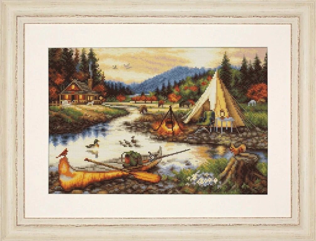 luca S Siuvinėjimo kryželiu rinkinys "Auksinis slėnis" (mažo formato versija) 33x22 cm SBU5021 (D)