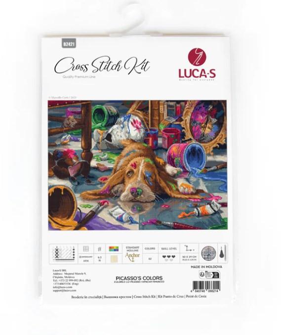 luca S Skaičiuojamas kryželiu siuvinėjimo rinkinys "Picasso's Colors" 40 x 29 cm SB2421