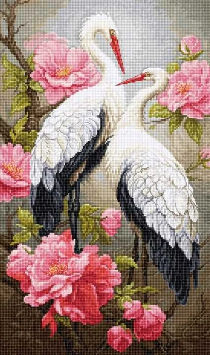luca S Siūlių skaičiaus rinkinys "Pavasario svečiai" 22 x 37 cm SBU5042