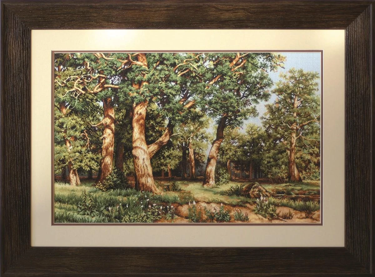 luca S Petit Point rinkinys "Ąžuolų giraitė, I.I. Šiškino reprodukcija" SG476