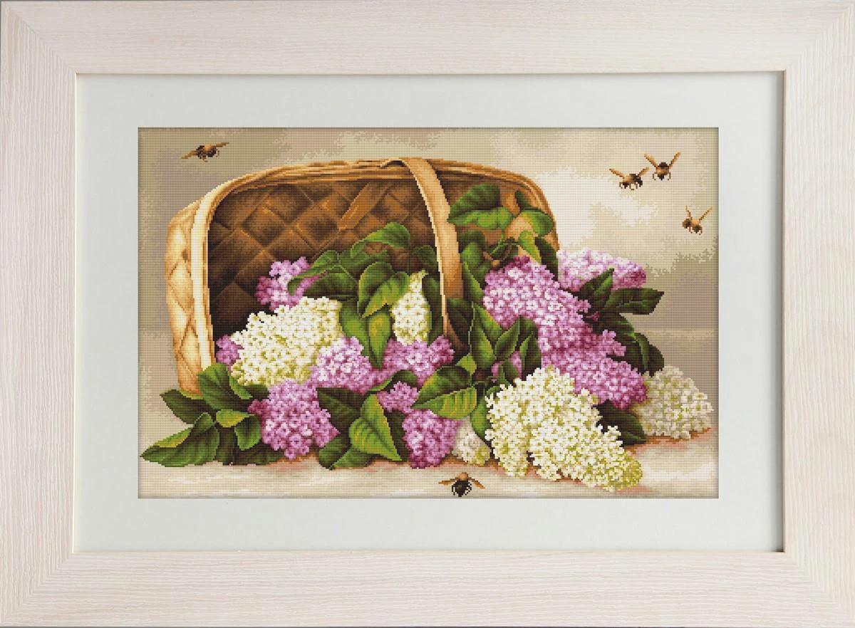 luca S Petit Point Rinkinys "Krepšelis alyvų" SG501