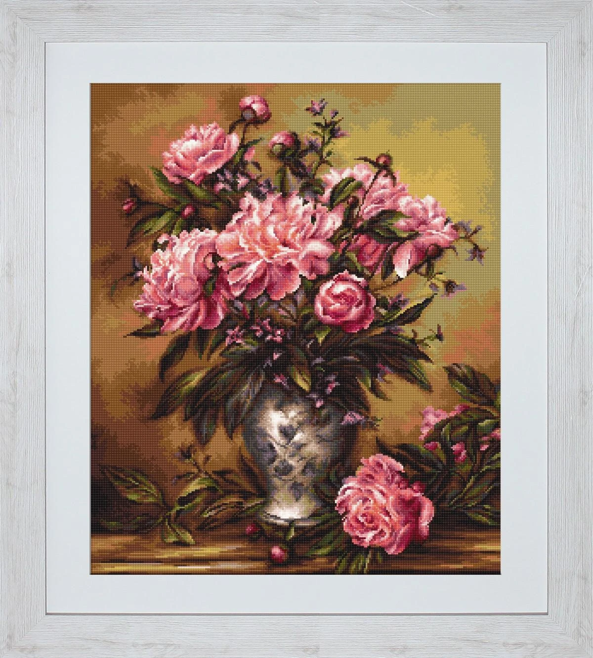 luca S Petit Point rinkinys "Bijūnų vaza" SG543