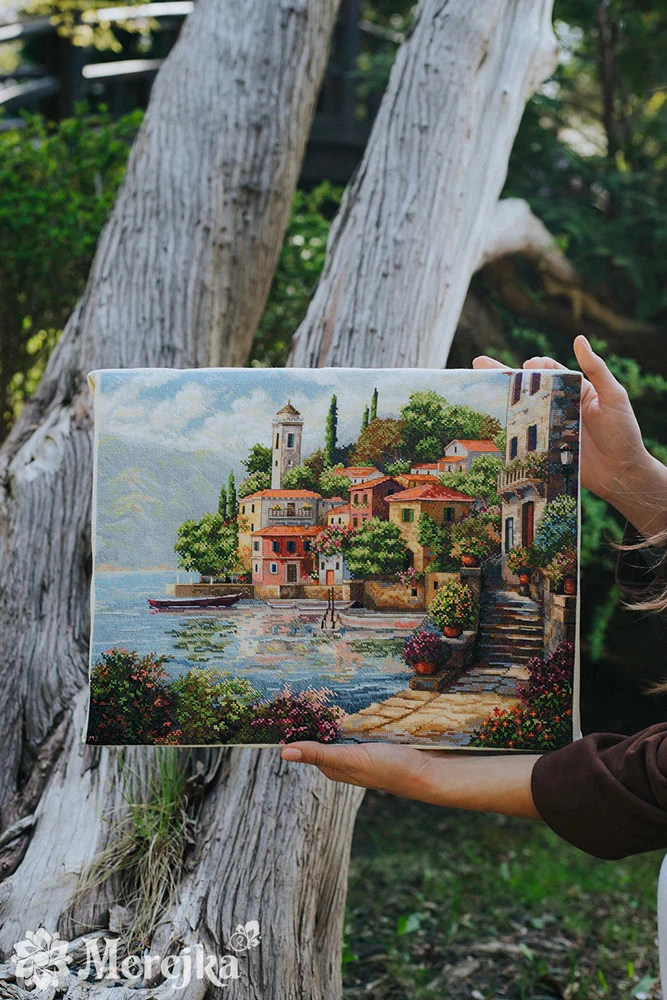 Merejka Siuvinėjimo kryželiu rinkinys "Pajūrio sodai" 31x40 SK297