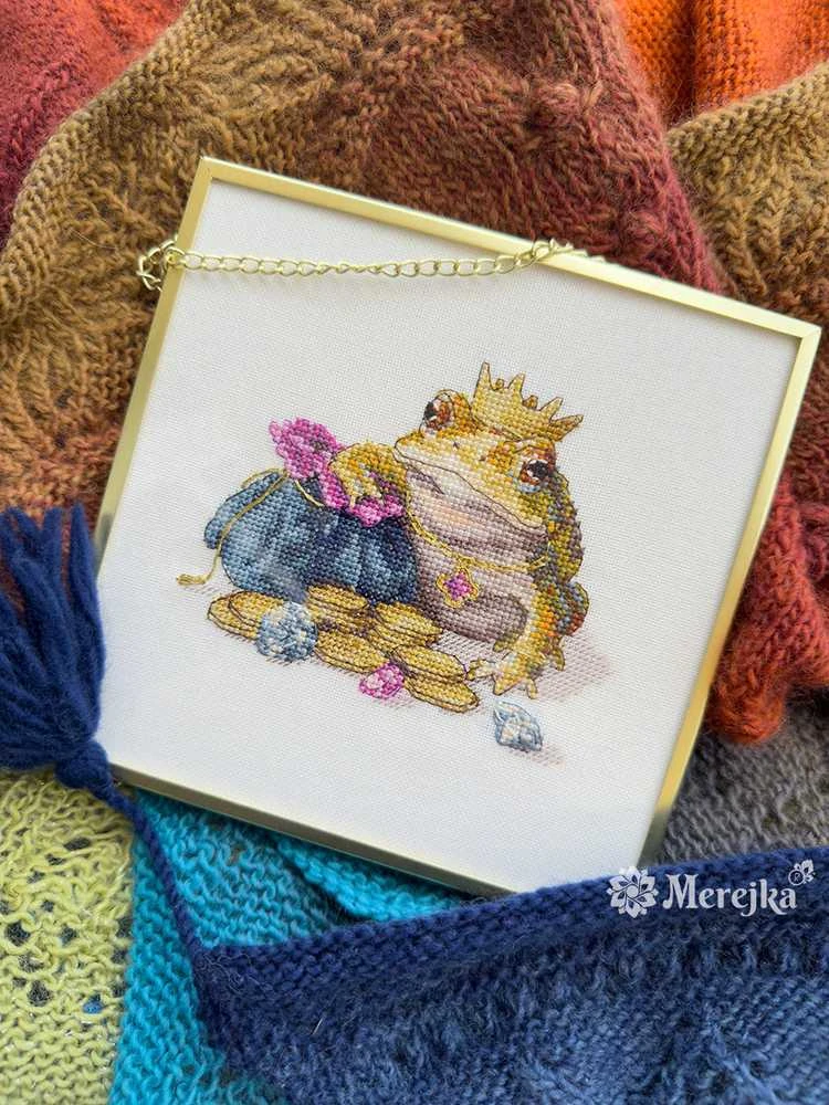 Merejka Kryželiu siuvinėjimo rinkinys "Auksinė rupūžė" 11x12 cm SK280B